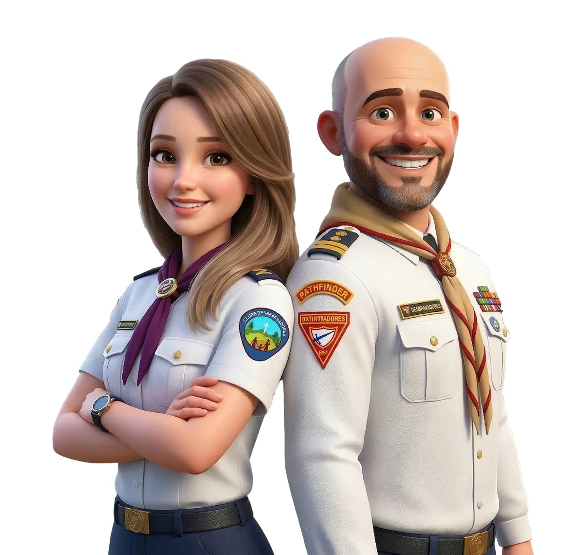 Diretora e diretor de Desbravadores apresentando a plataforma Meu Club&atilde;o